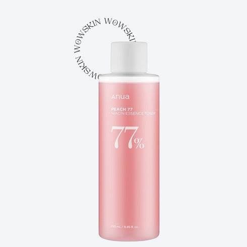 Anua Peach 77 Niacin Essence Toner 250 ml oferă hidratare intensă și uniformizează tonul pielii. Perfect pentru ten sensibil, tern și cu pete pigmentare.